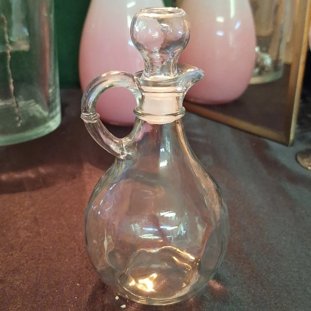 Small Glass Cruet with Stopper